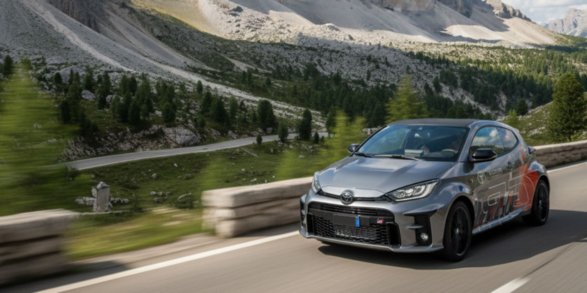 Toyota GR Yaris in den Dolomiten